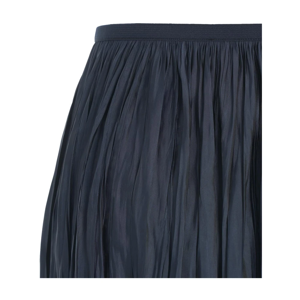 Roberto Collina Blauwe Midi Geplooide Rok Elegante Stijl Blue Dames