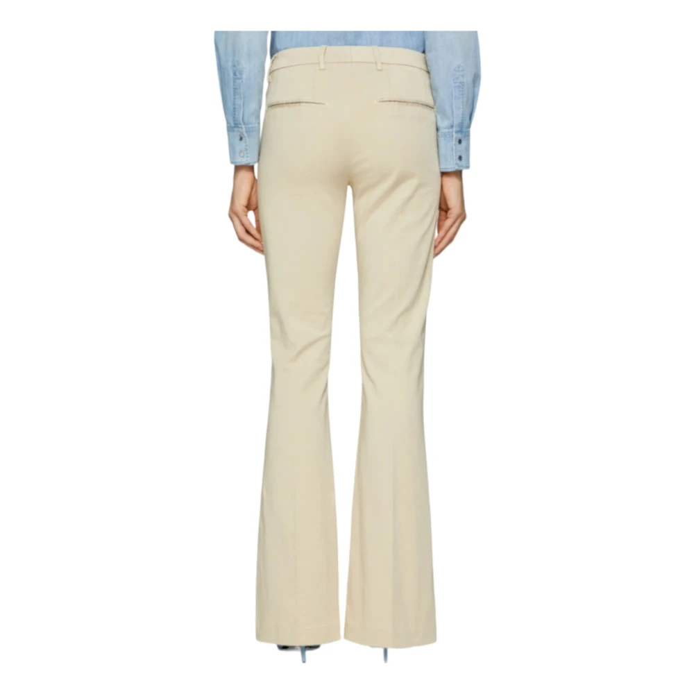 Dondup Beige Bootcut High Waist Chino Beige Dames