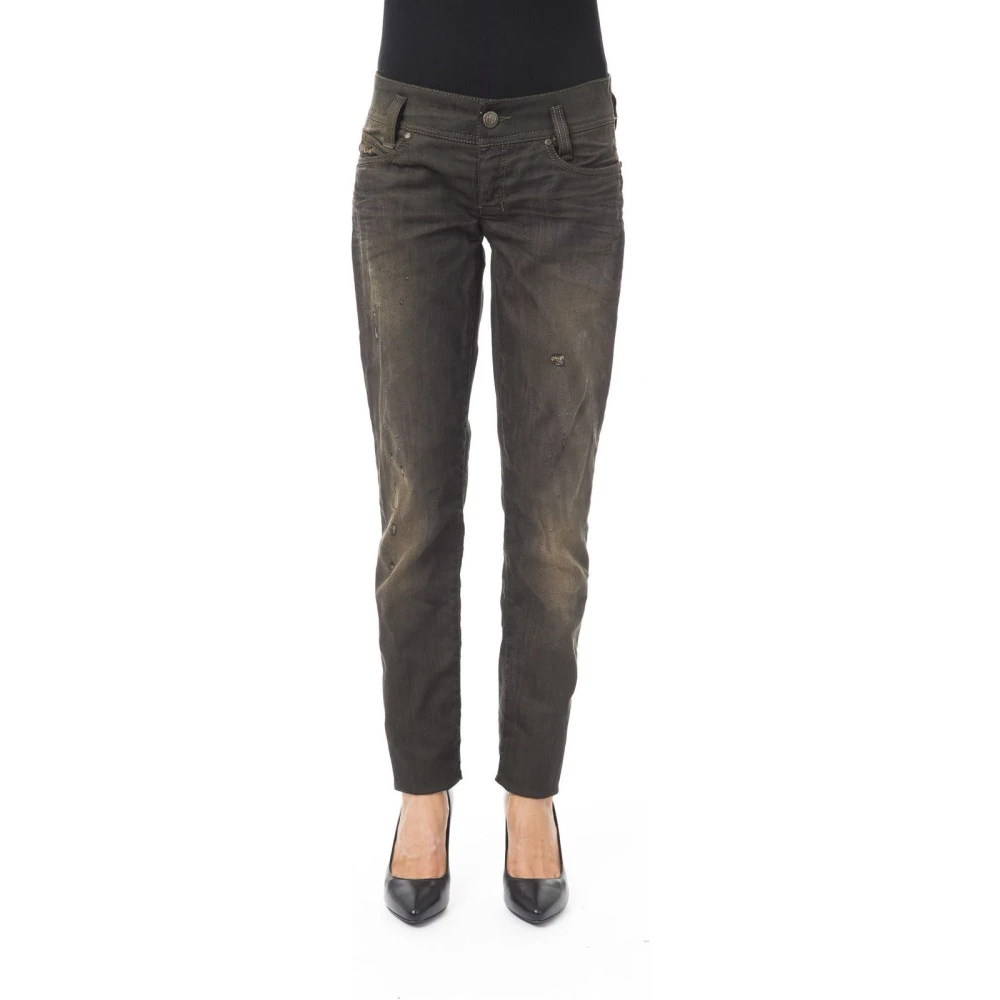 By Byblos Regular Fit Jeans met Gewassen Effect Black Dames
