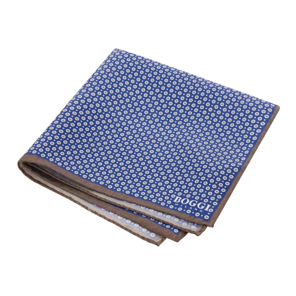Boggi Milano Polka Dot Zijden Clutch Tas Blue Heren