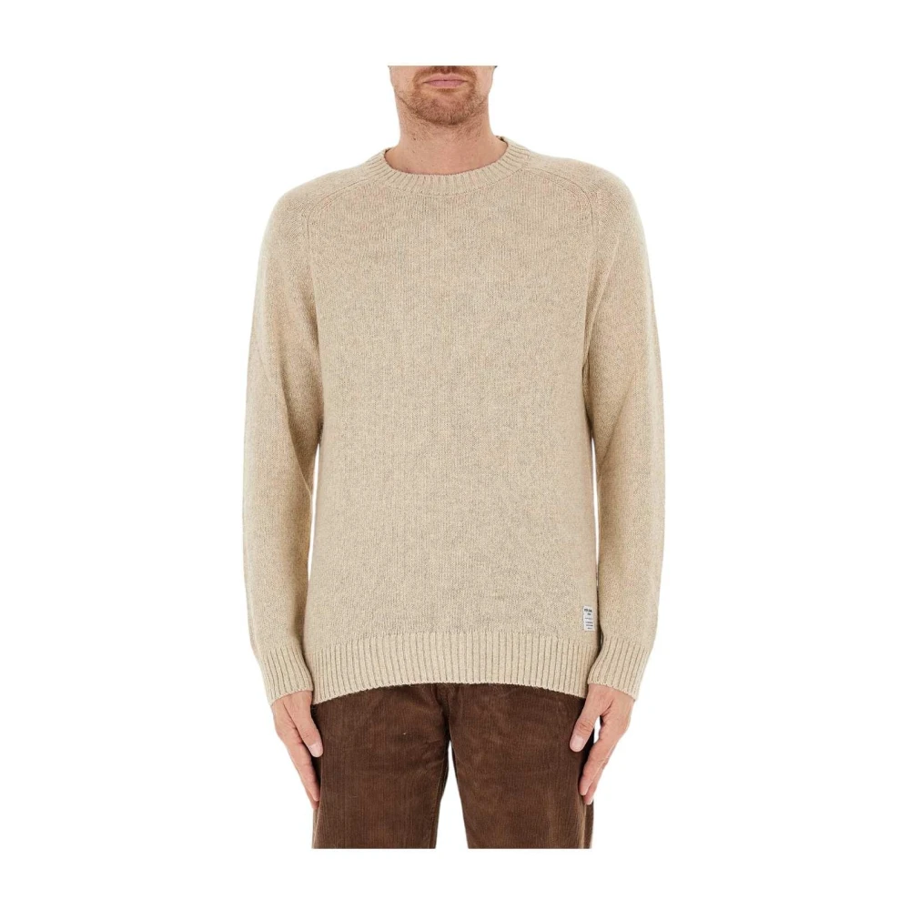 Pepe Jeans Beige Alpaca Wol Klassieke Trui Beige Heren