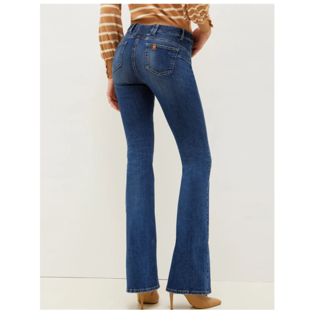 Liu Jo Medium Rise Flare Jeans Blue Dames