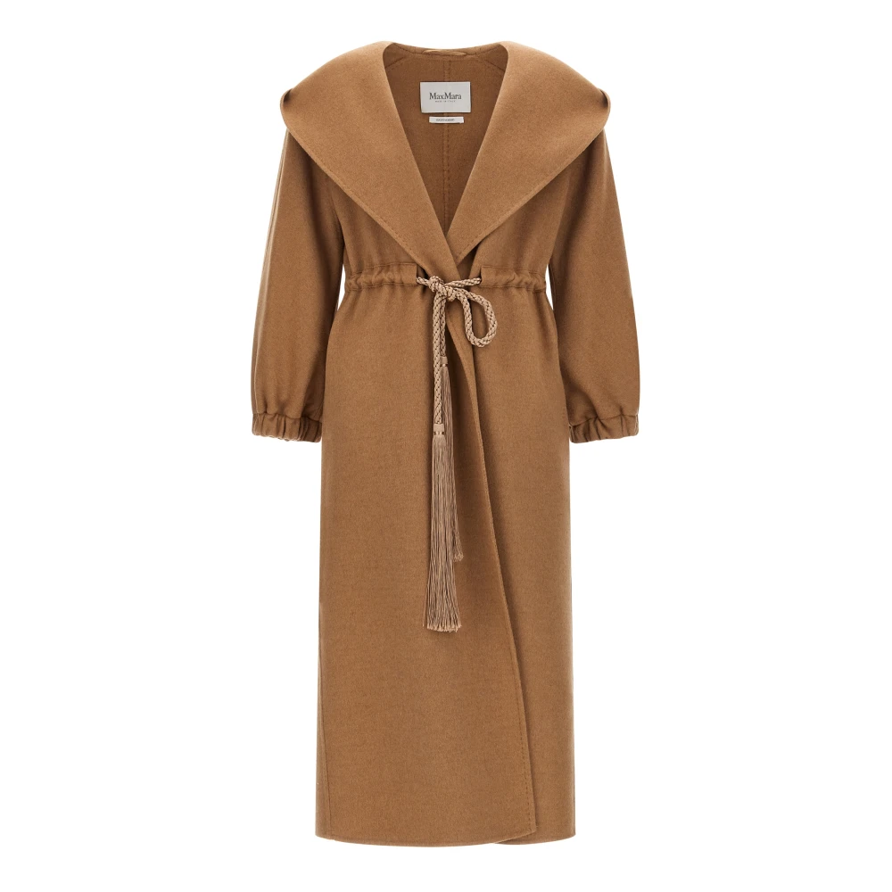 Max Mara Women's Brown Belted Coats, S, Long Natalin Coat