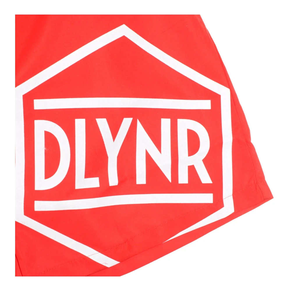 Dolly Noire Rode Logo Zwemshorts voor Mannen Red Heren