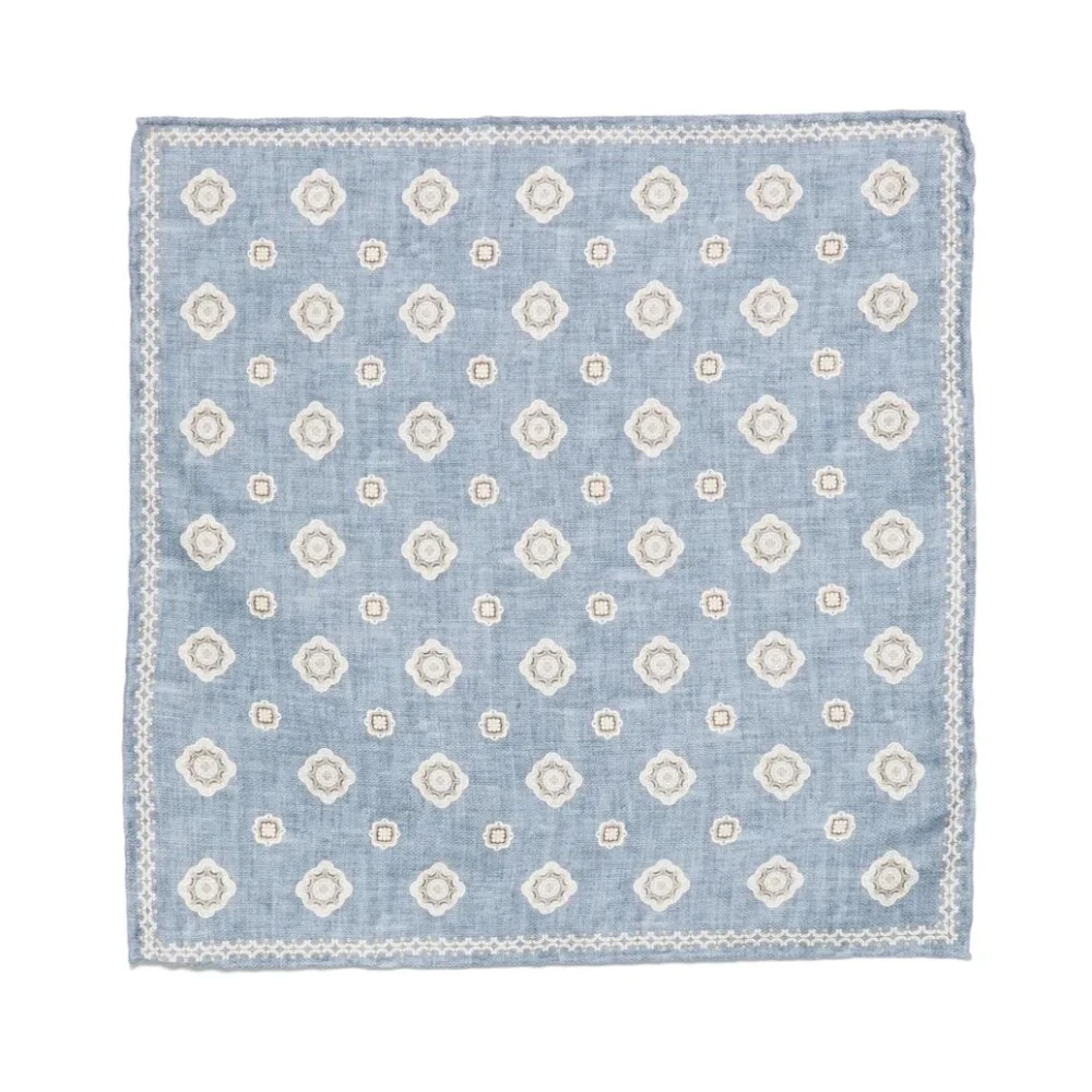 BRUNELLO CUCINELLI Elegant Zijden Zakdoek Accessoire Blue Heren