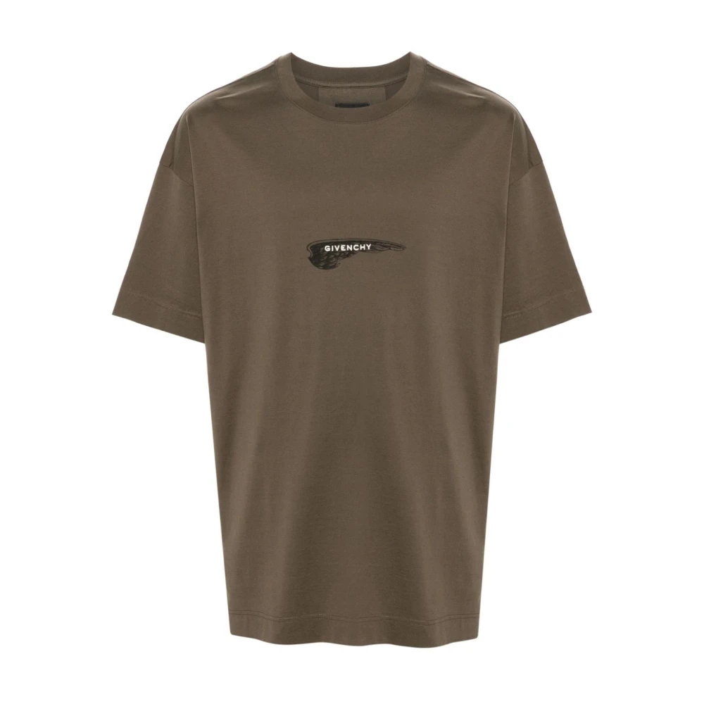 Givenchy Militair Groene Logo T-Shirt Green Heren