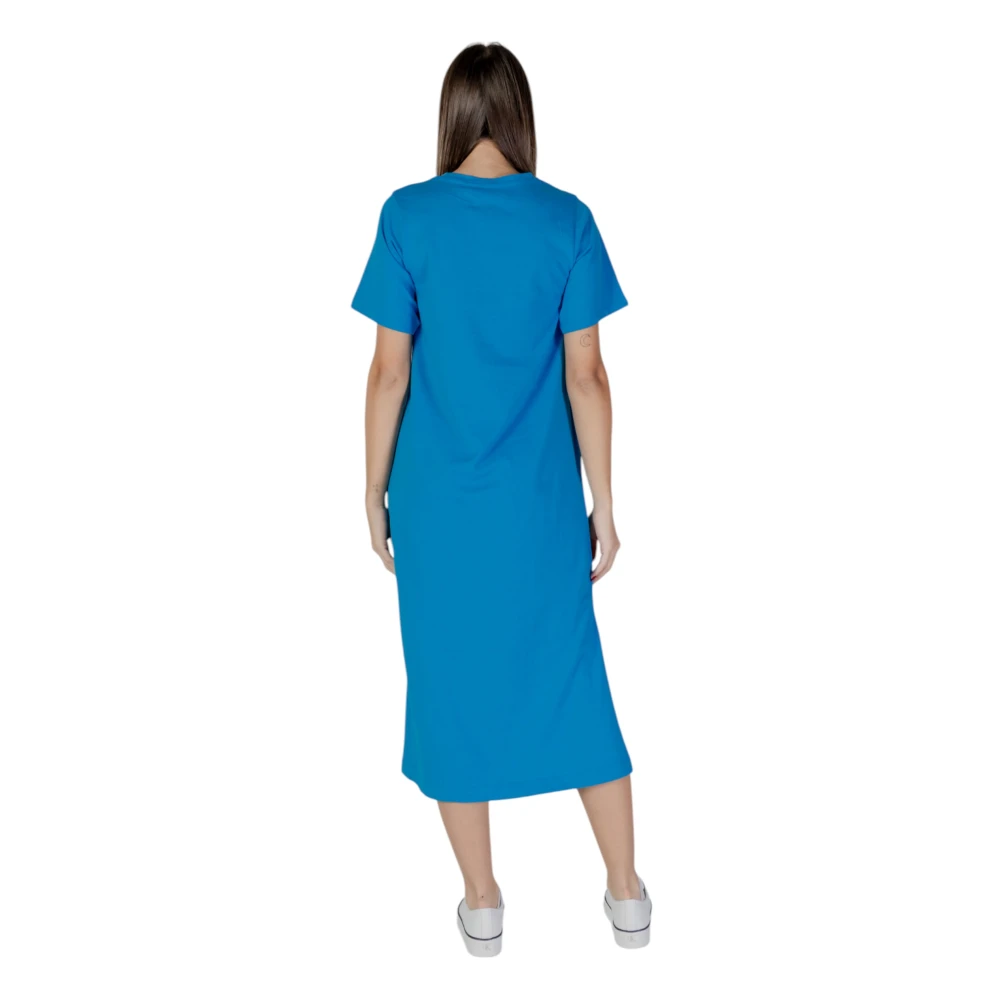 b.Young Lente Zomer Dames Katoenen Jurken Collectie Blue Dames