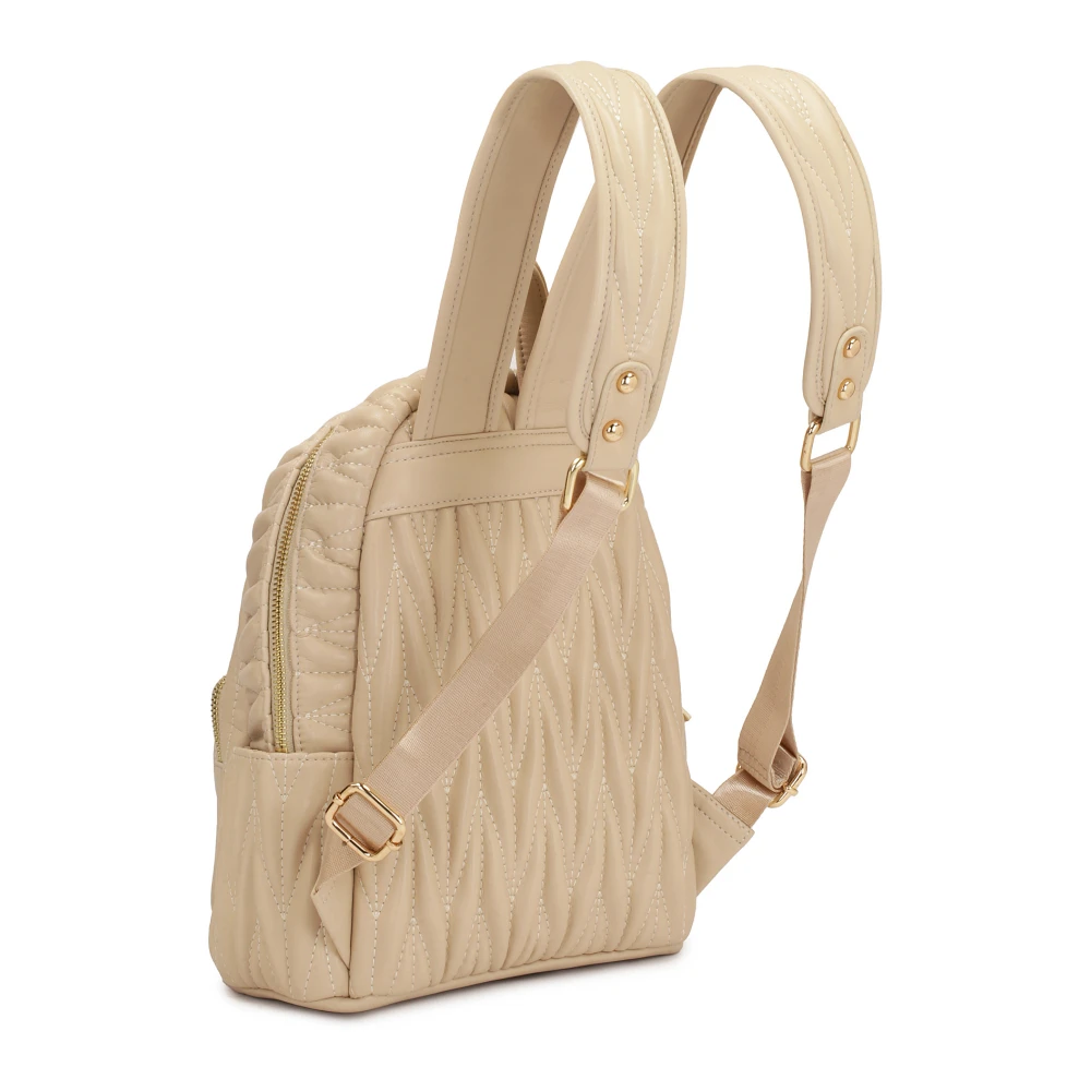 Kazar Gewatteerde beige graanleren rugzak Beige Dames