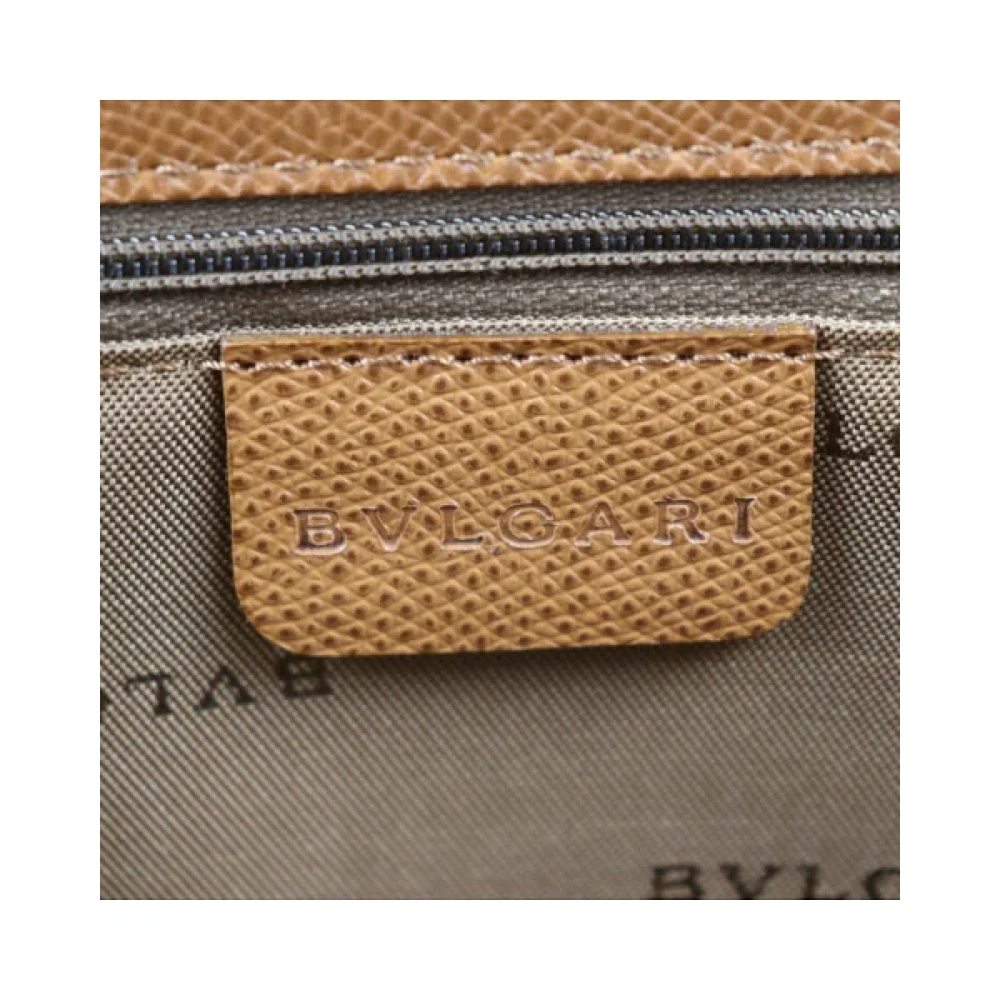 Bvlgari Vintage Pre-owned Leather shoulder-bags Brown Dames