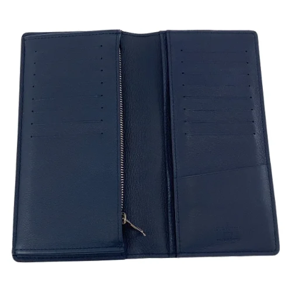 Louis Vuitton Vintage Pre-owned Leather wallets Blue Heren