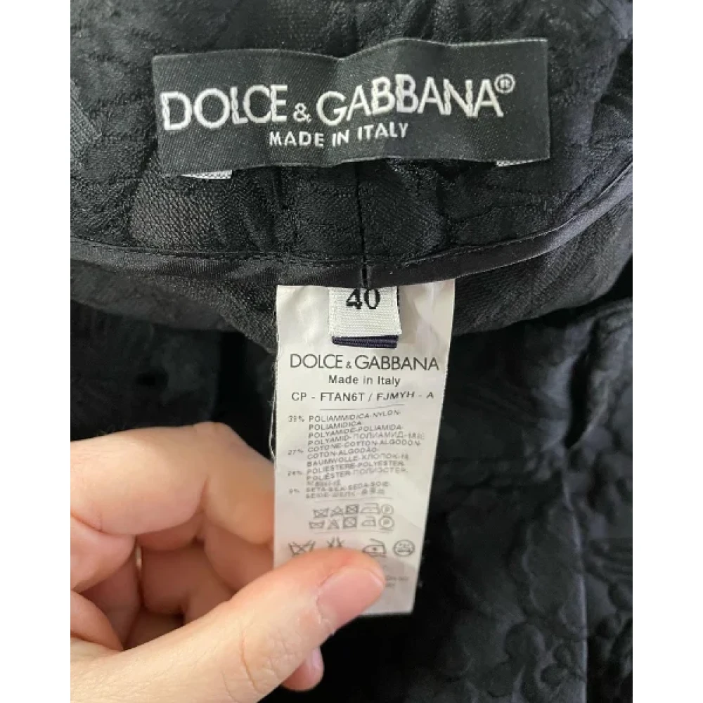 Dolce & Gabbana Pre-owned Fabric bottoms Black Dames