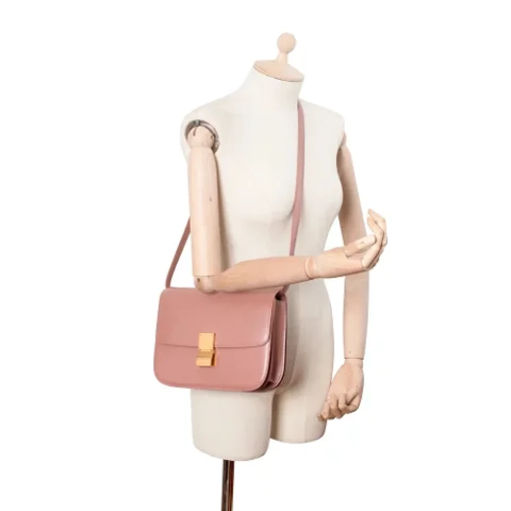Celine Vintage Pre-owned Leather celine-bags Pink Dames