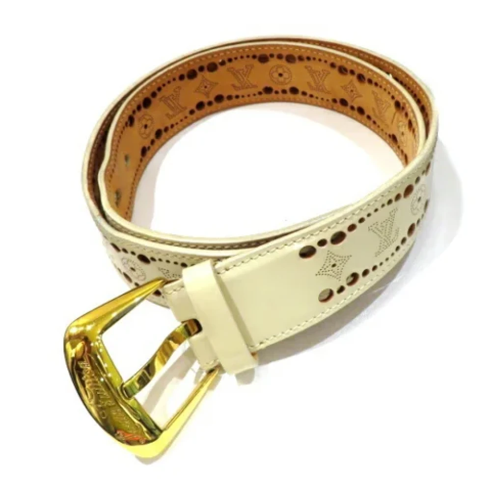 Louis Vuitton Vintage Pre-owned Fabric belts Beige Heren