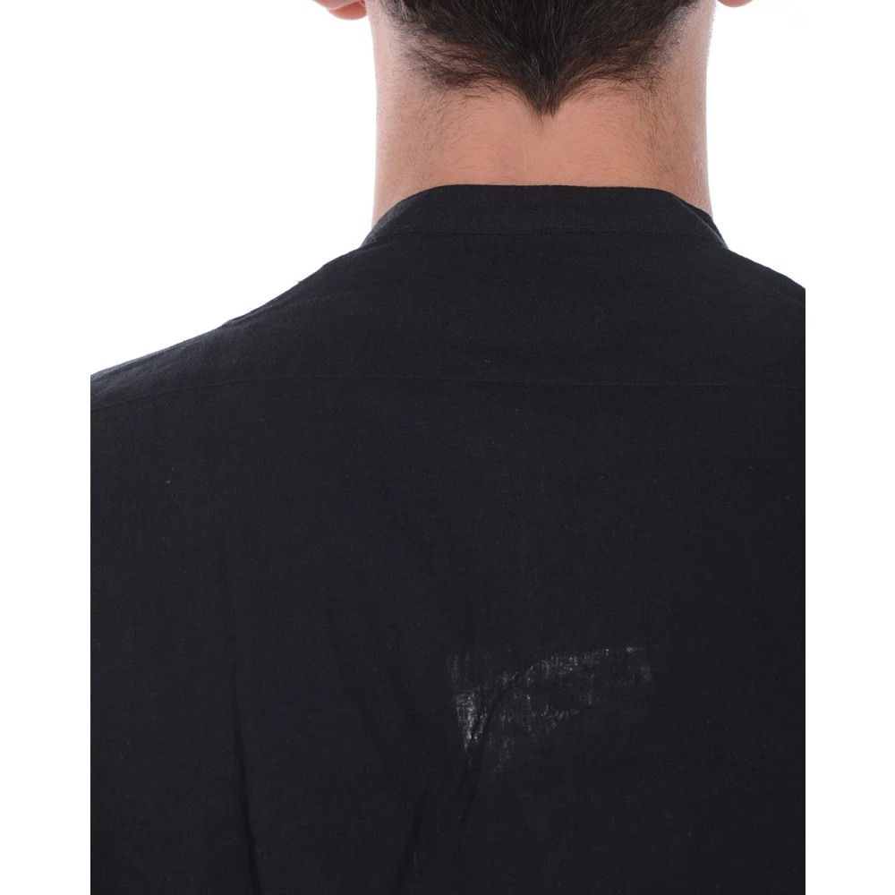 Daniele Alessandrini Slim Fit Koreaans Overhemd Black Heren