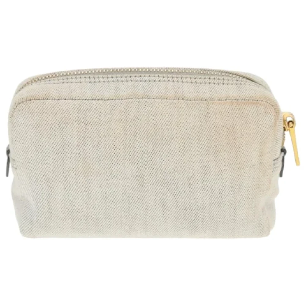 Prada Vintage Pre-owned Canvas pouches Gray Dames