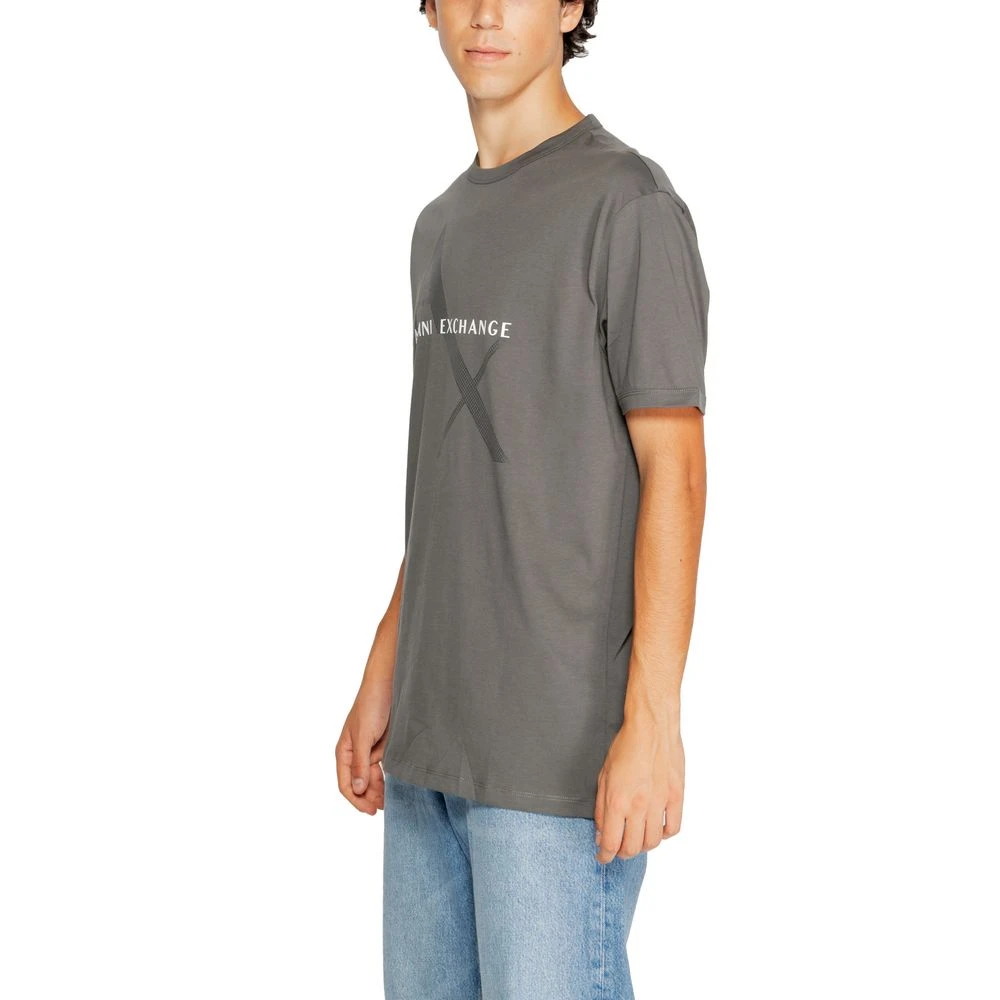 Armani Exchange Grijze Katoenen Heren Herfst Winter T-Shirt Gray Heren
