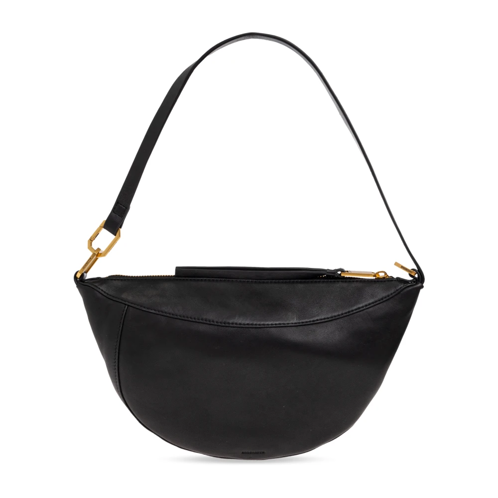 Allsaints Damen Schwarz Luna Leather Shoulder Bag  One Size - Image 2