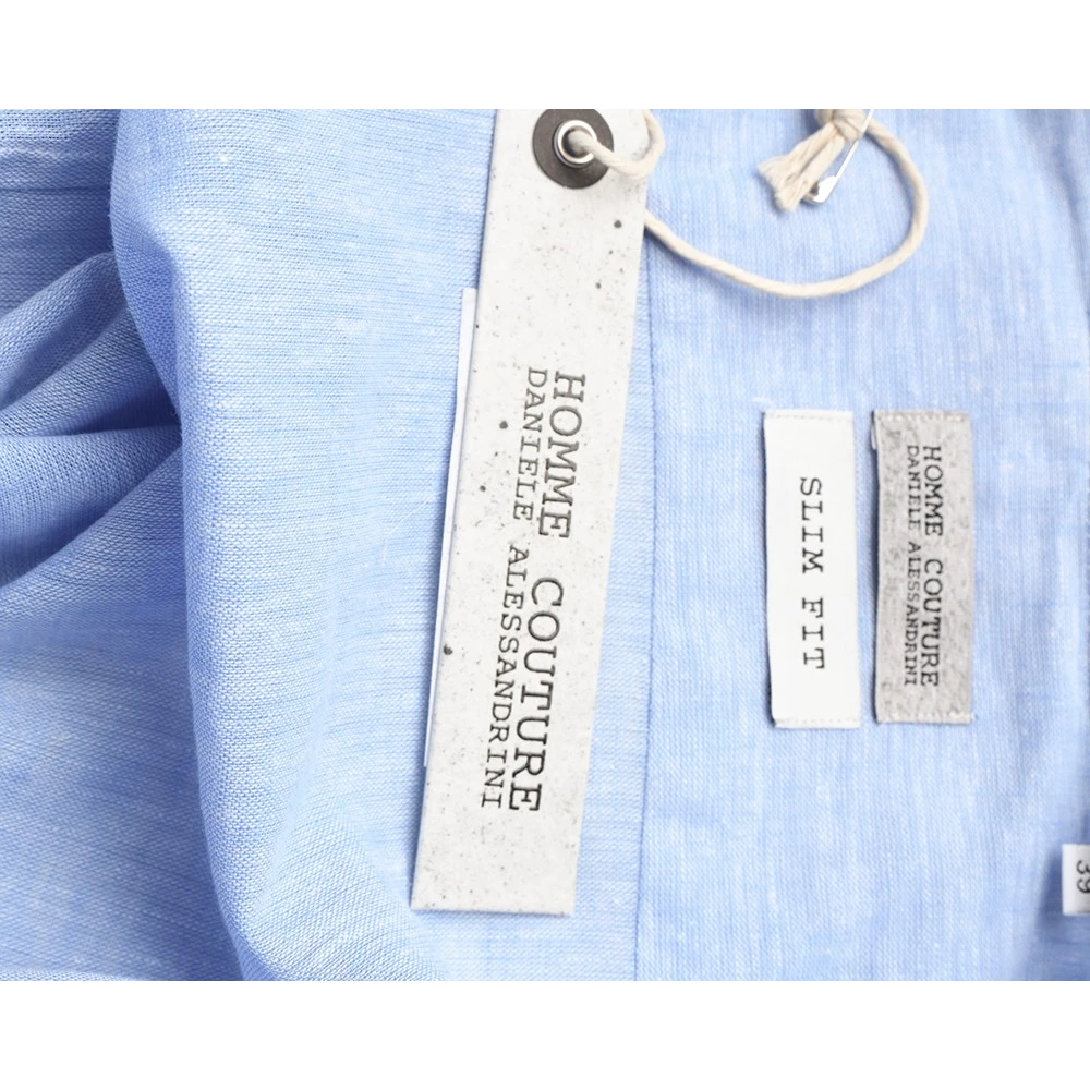 Daniele Alessandrini Koreaanse Stijl Shirt Blue Heren