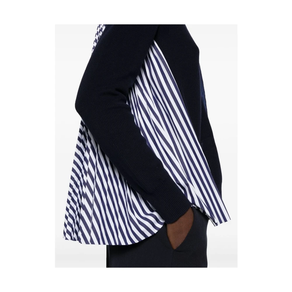 Sacai Blauwe Knopen Trui Blue Dames