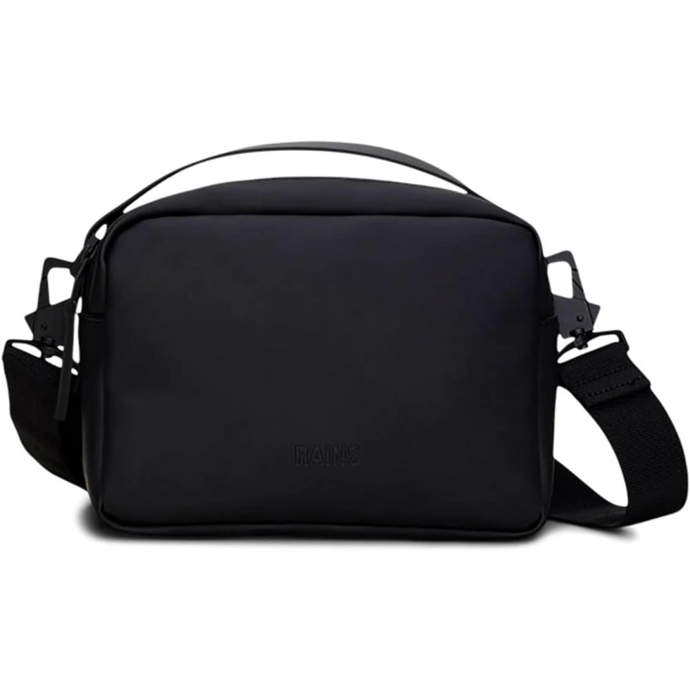 Rains Unisex Black Cross Body Bags, One Size, Otaru Weekend Bag Small W3
