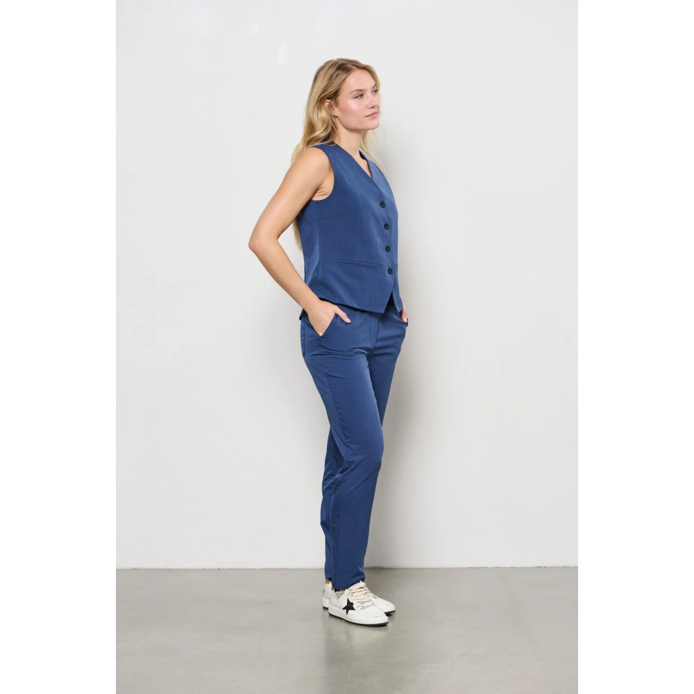 &Co Woman Slim Fit Broek Blue Dames