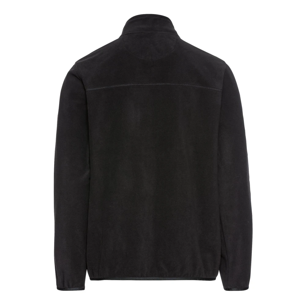 camel active Fleecejack van gerecycled polyester Black Heren