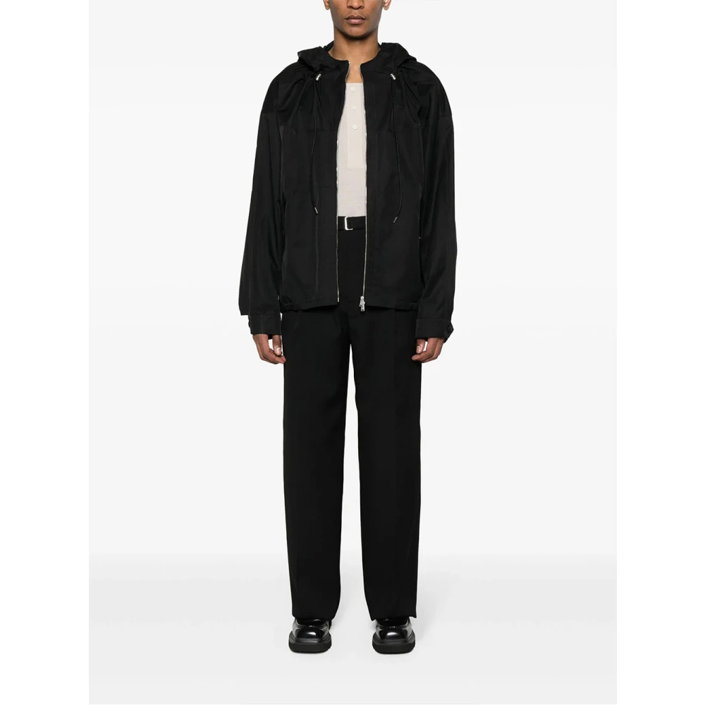 Lanvin Windjack met capuchon Black Heren