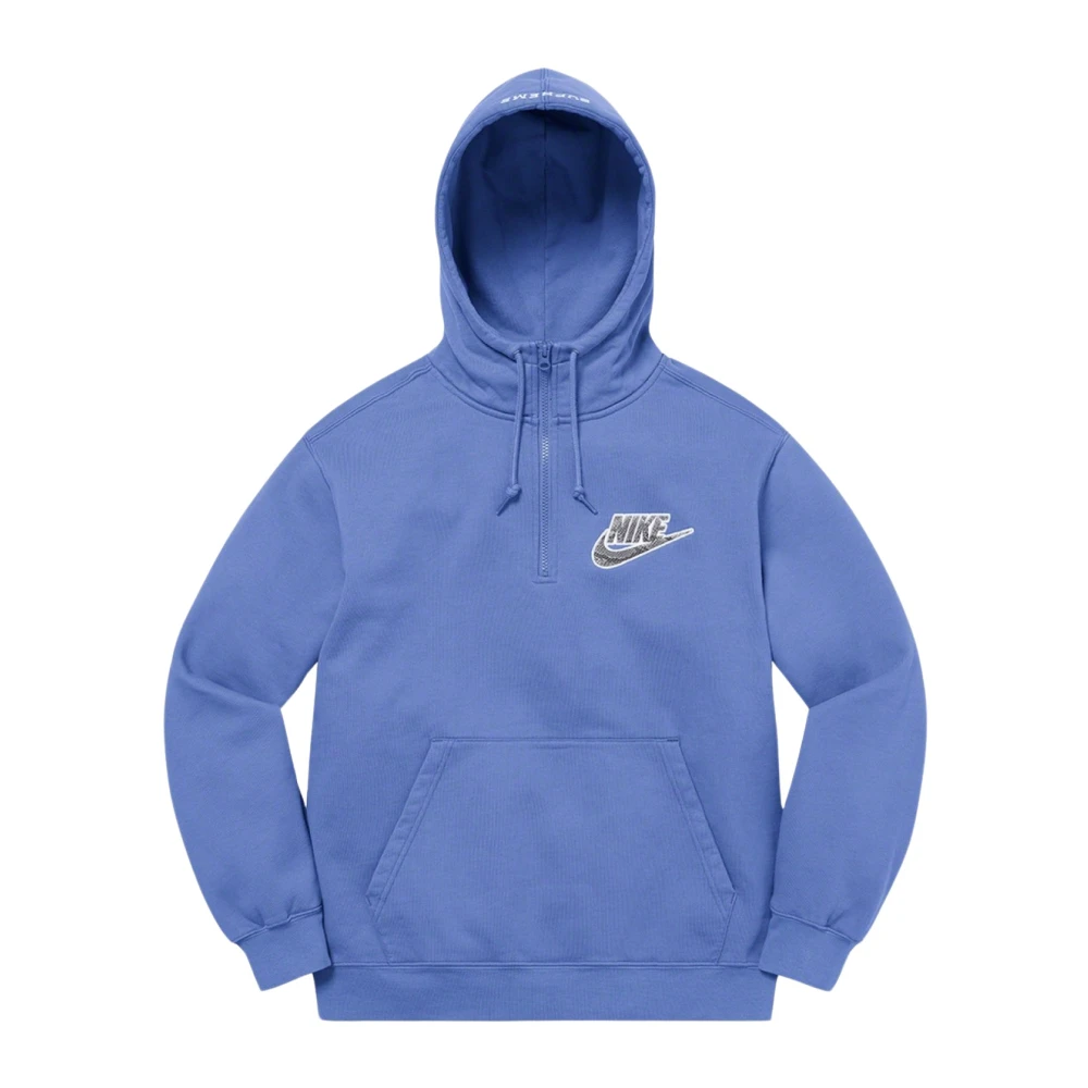 Nike Blauwe Half Zip Hooded Sweatshirt Limited Edition Blue Heren