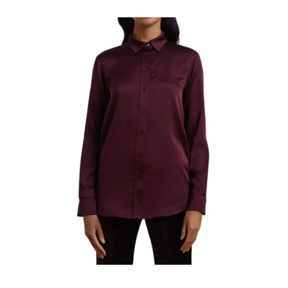 Ralph Lauren Overhemden Bordeaux Red Dames