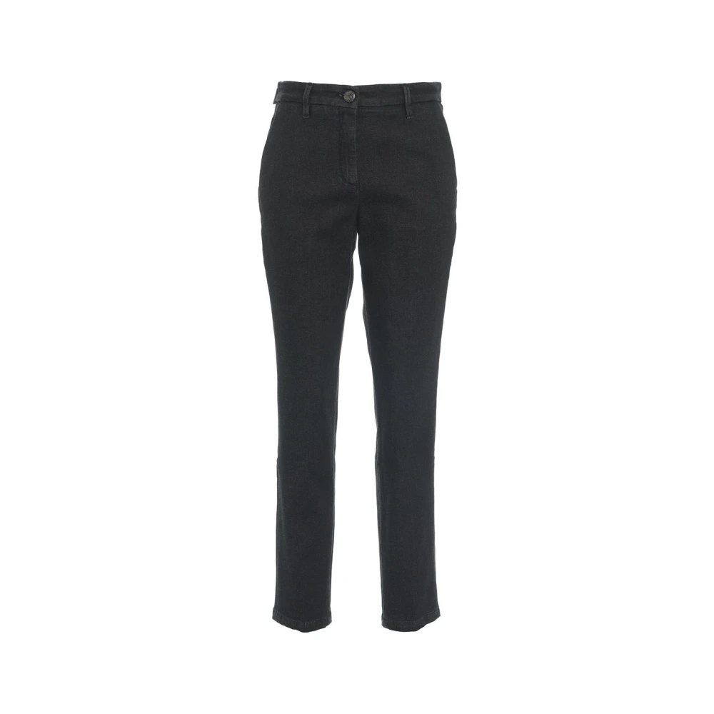 Jacob Cohën Slim Fit Jeans 'Marina' met riemlussen Black Dames