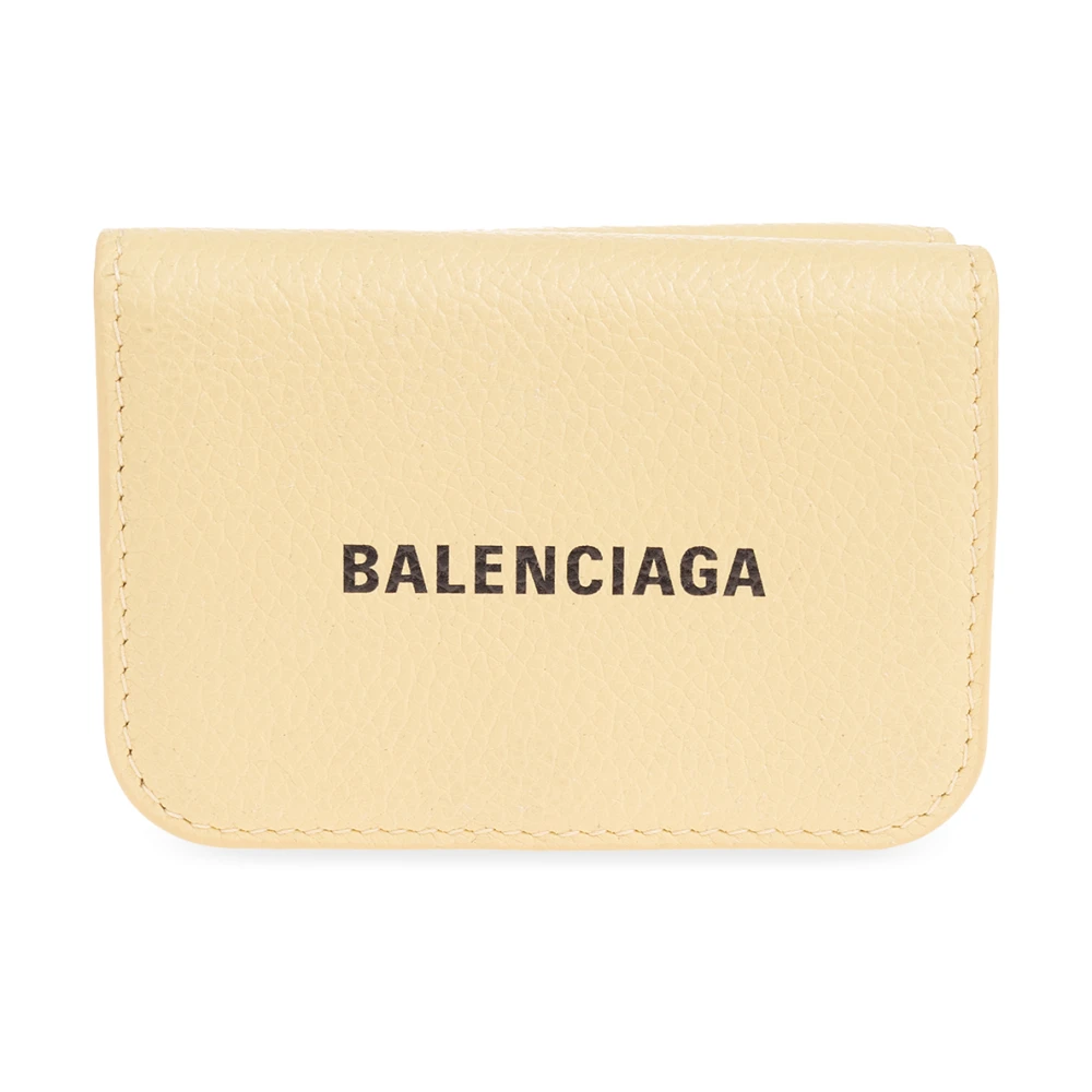 Balenciaga Leren portemonnee Yellow Dames