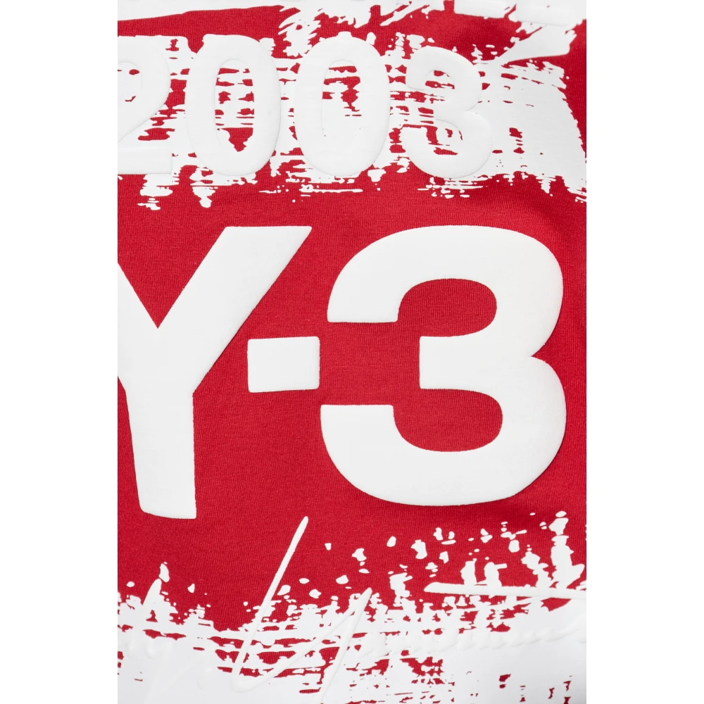 Y-3 T-shirt met print Red Heren