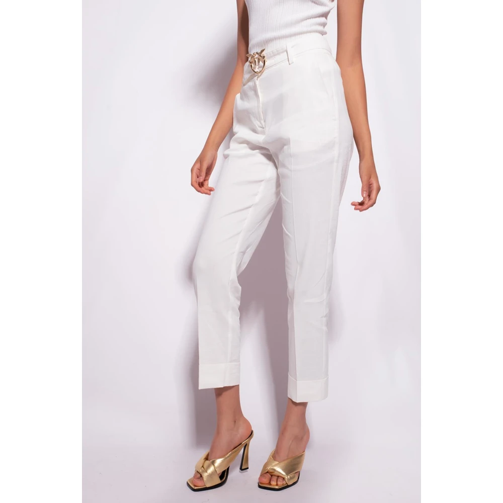 pinko Plaza Broek White Dames