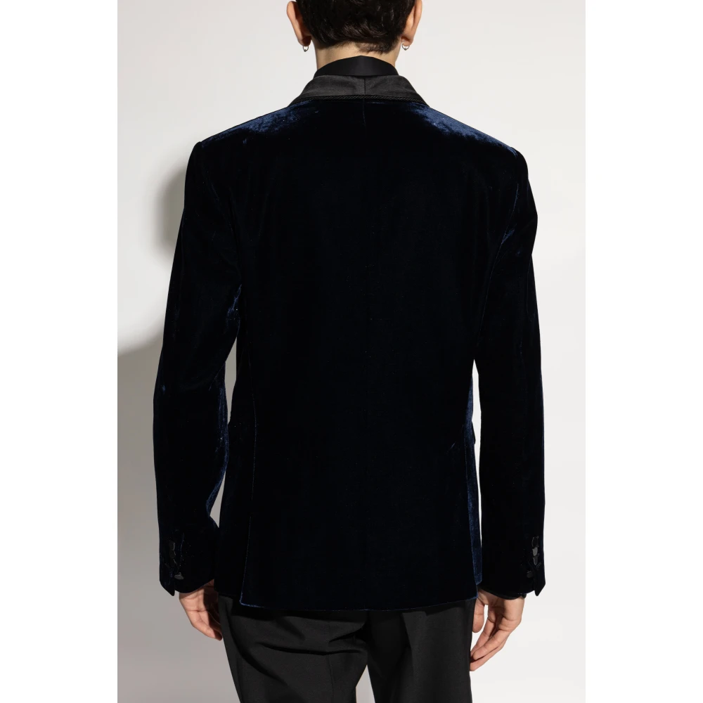 Dsquared2 Fluwelen blazer Blue Heren