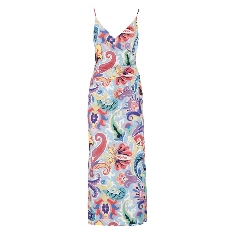 ETRO Multicolor Paisley V-hals Jurk Multicolor Dames