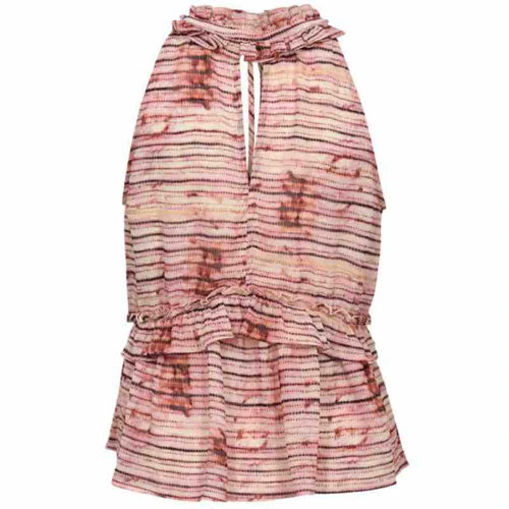 Co'Couture Kleurrijke Tie Dye Halter Top Pink Dames