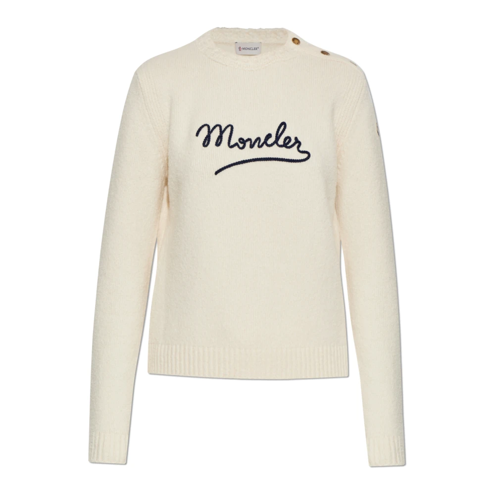 Moncler Damen Beige Rundhalspullover - Bild 2