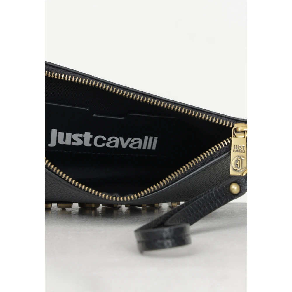 Just Cavalli Zwarte Korrelige Textuur Clutch Tas Black Dames