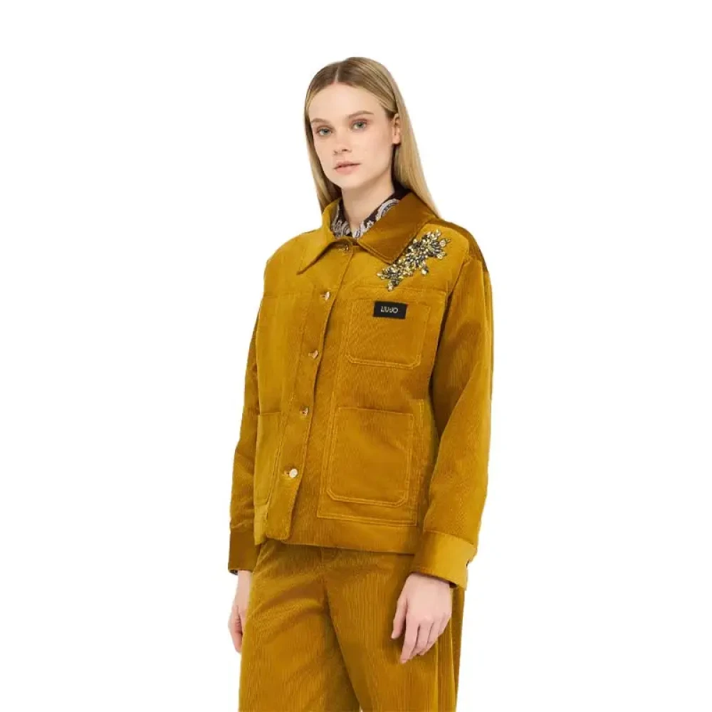 Liu Jo Donna Arancione - Padded Velvet Jacket - Jackets - S