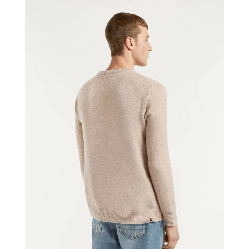Denham The Jeanmaker Crew Knit Pullover Beige Heren