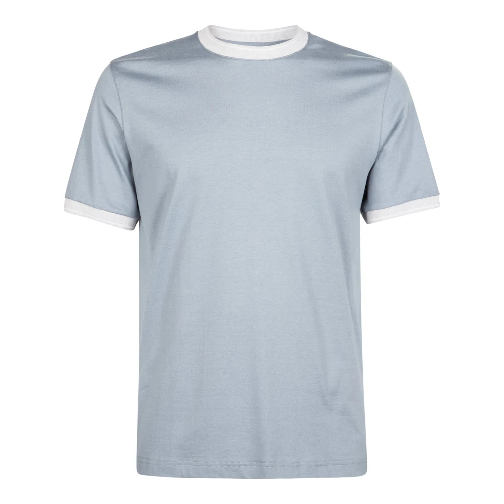 Eleventy Men's Blue Classic Cotton Jersey Crewneck T-Shirt - T-Shirts - 2XL - Tops