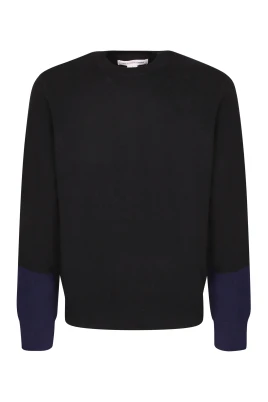 Contrast Cuff Crew Knit