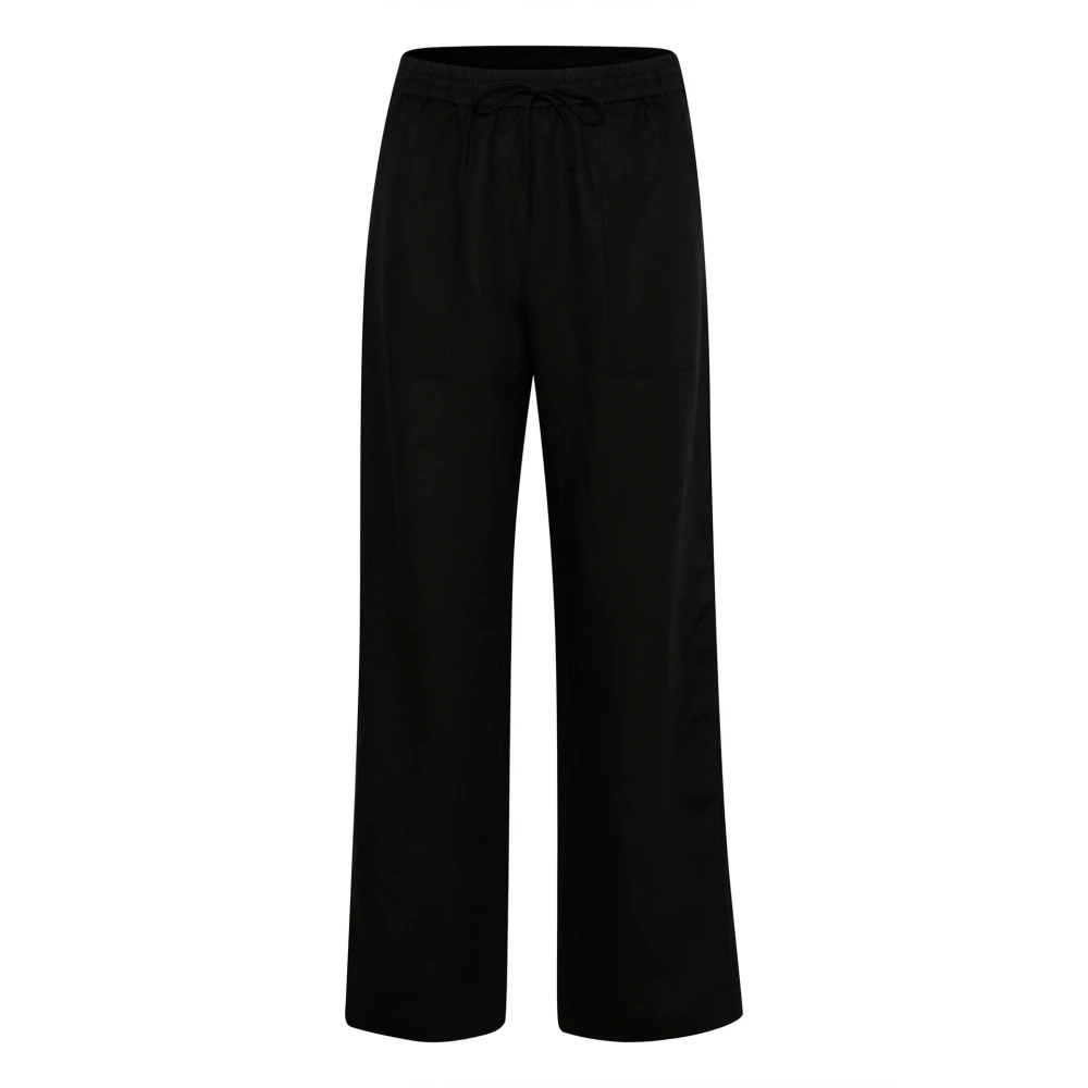 Part Two Zwarte Broek met Rechte Pijpen en Relaxte Pasvorm Black Dames