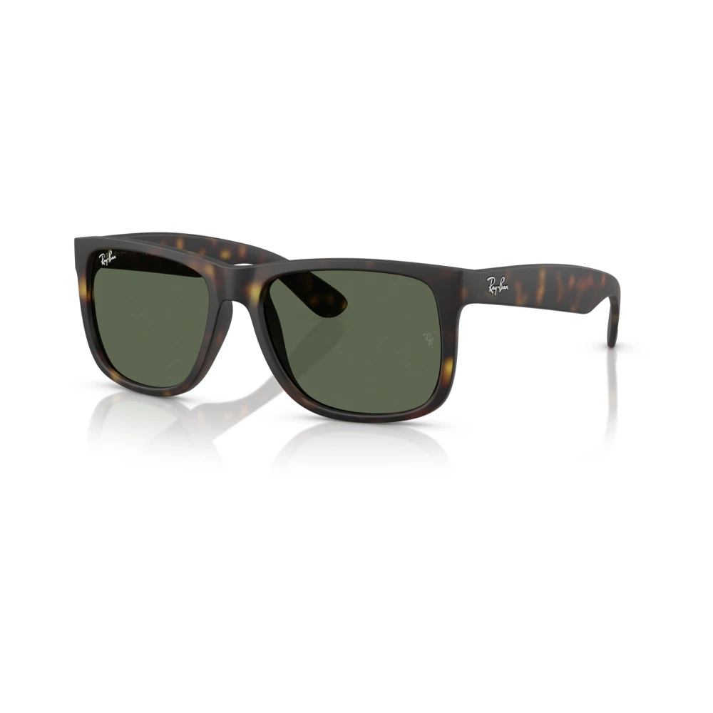 Ray-Ban Man Sunglass Justin Classic - Frame color: Rubber Havana, Lens color: Dark Green - Image 3