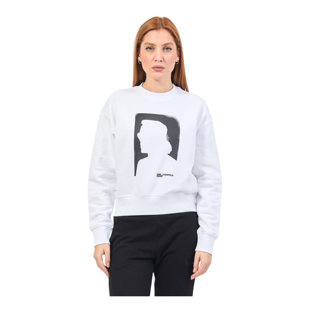 Karl Lagerfeld Truien Wit White Dames
