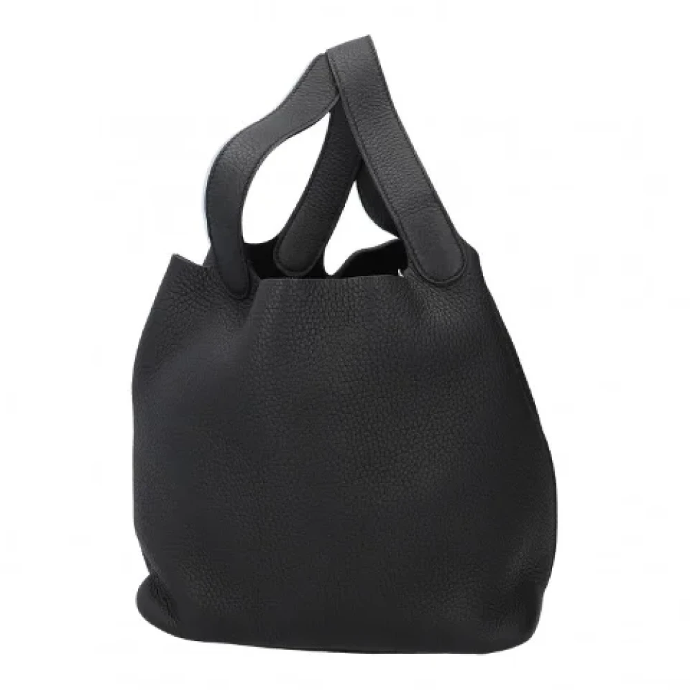 Hermès Vintage Pre-owned Leather handbags Black Dames