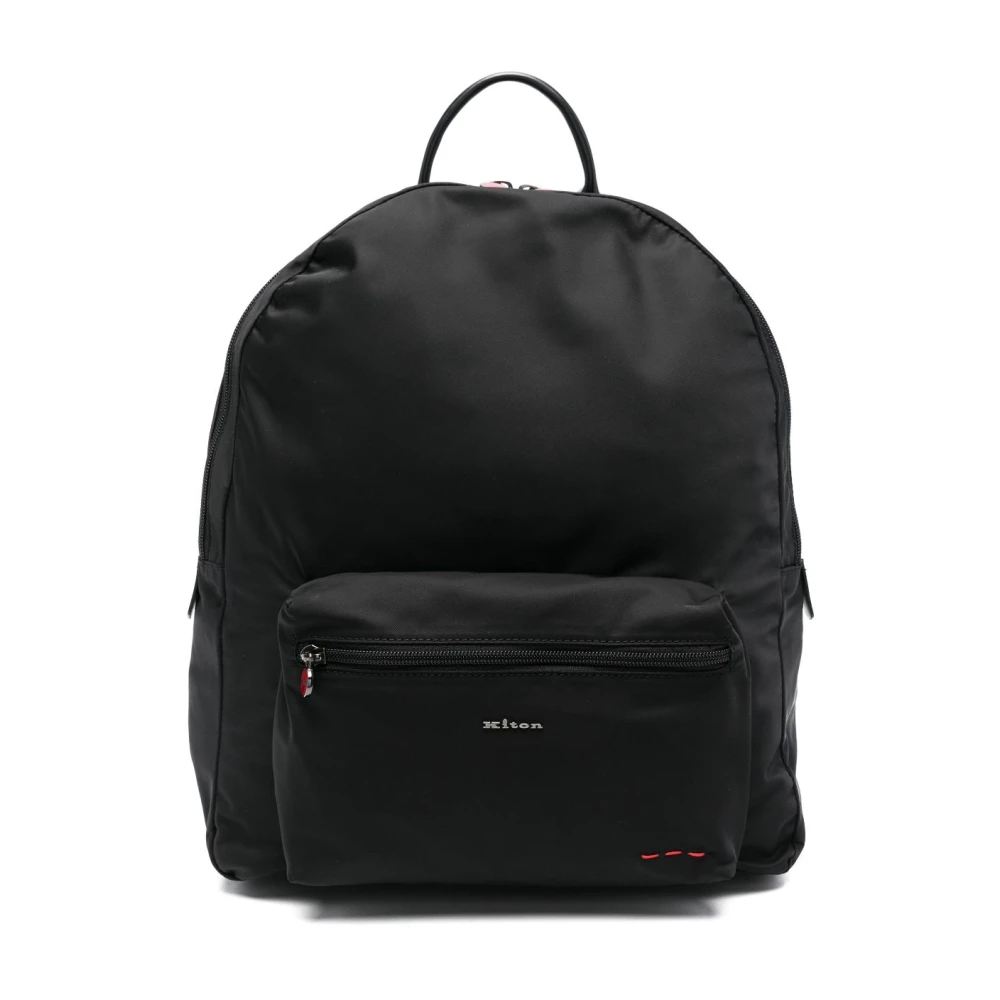 Kiton Zwarte Rugzak met Lus Handvat Black Heren