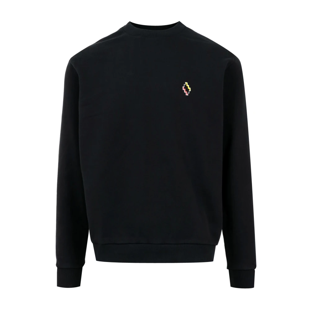 Marcelo Burlon Grafische Print Crew Neck Sweaters Black Heren