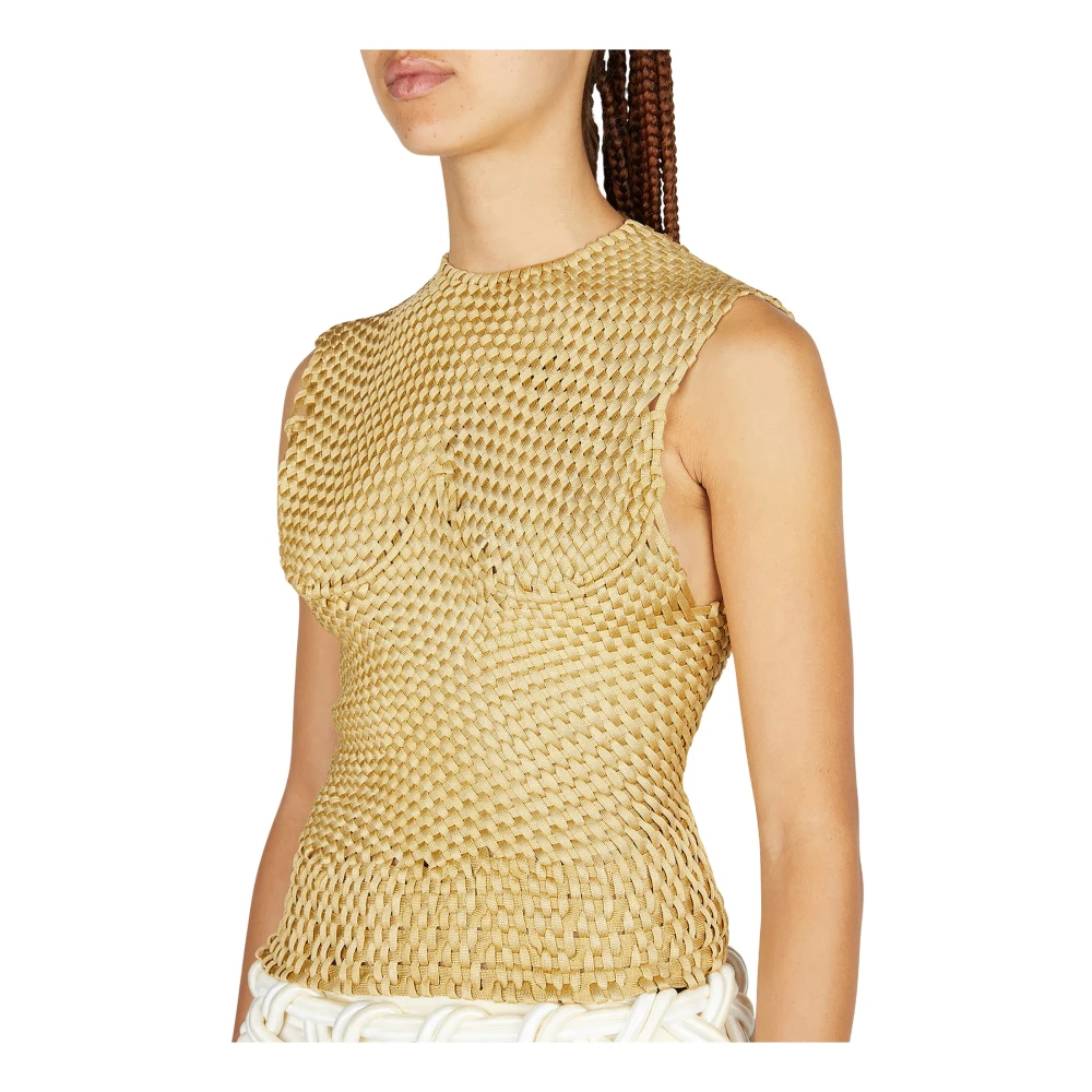 Isa Boulder Women's Yellow Braided High Neck Top