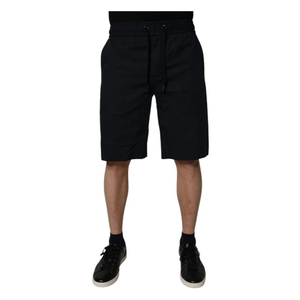 Dolce & Gabbana Men's Black Bermuda Sweat Shorts
